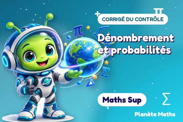 Corrigés de contrôles de maths en Maths Sup : Dénombrement et probabilités — Zyro, l’explorateur de Planète Maths