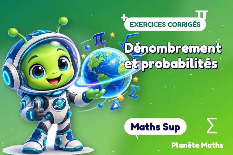 Exercices corrigés de maths en Maths Sup : Dénombrement et probabilités — Zyro, l’explorateur de Planète Maths