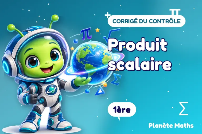 Corrigés de contrôles de maths en 1ère : Produit scalaire — Zyro, l’explorateur de Planète Maths