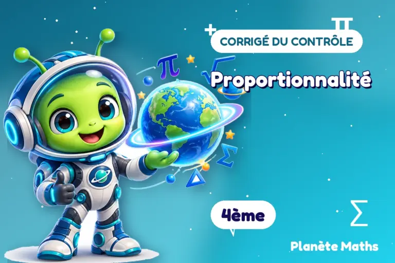 Corrigés de contrôles de maths en 4ème : Proportionnalité — Zyro, l’explorateur de Planète Maths