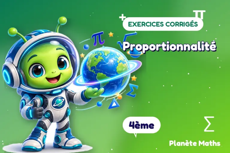 Exercices corrigés de maths en 4ème : Proportionnalité — Zyro, l’explorateur de Planète Maths