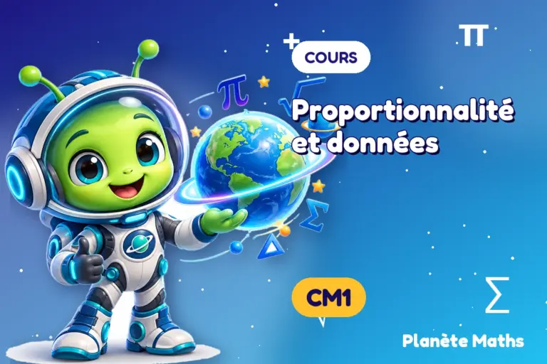 Cours de maths en CM1 : Proportionnalité et données — Zyro, l’explorateur de Planète Maths