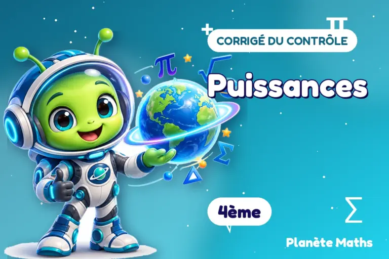 Corrigés de contrôles de maths en 4ème : Puissances — Zyro, l’explorateur de Planète Maths