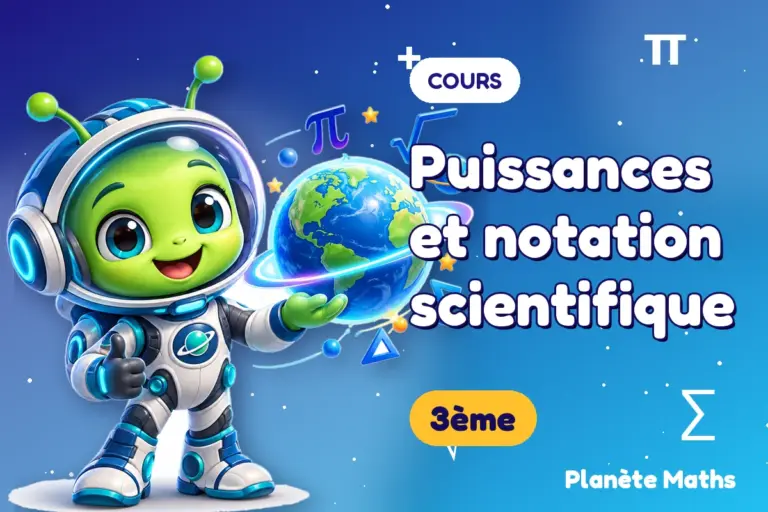 Cours de maths en 3ème : Puissances et notation scientifique — Zyro, l’explorateur de Planète Maths