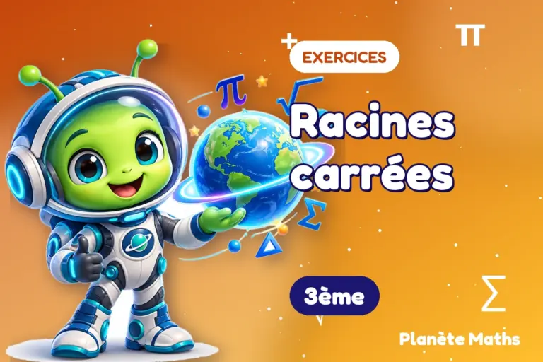 Exercices de maths en 3ème : Racines carrées — Zyro, l’explorateur de Planète Maths