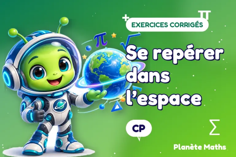 Exercices corrigés de maths en CP : Se repérer dans l’espace — Zyro, l’explorateur de Planète Maths
