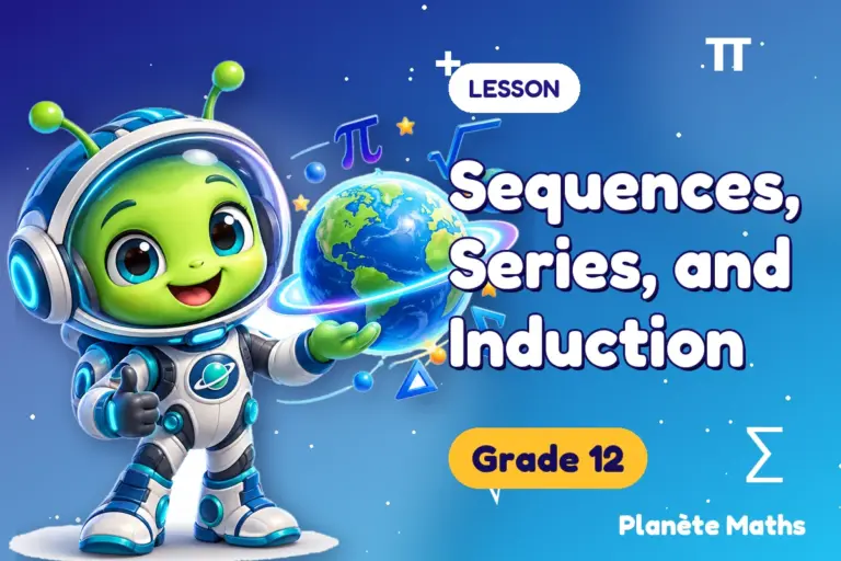 Math lessons Grade 12 : Sequences, Series, and Induction — Zyro the alien explorer of Planète Maths