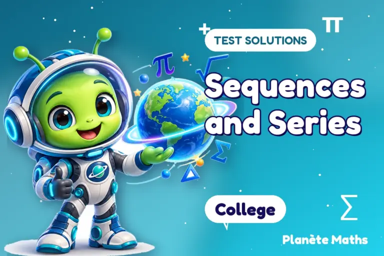 Test solutions College : Sequences and Series — Zyro the alien explorer of Planète Maths