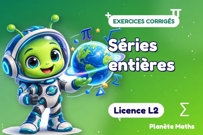 Exercices corrigés de maths en Licence L2 : Séries entières — Zyro, l’explorateur de Planète Maths