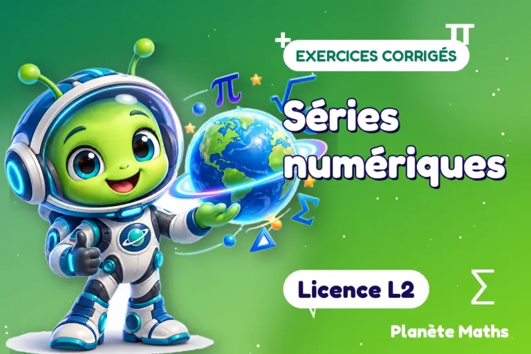 Exercices corrigés de maths en Licence L2 : Séries numériques — Zyro, l’explorateur de Planète Maths