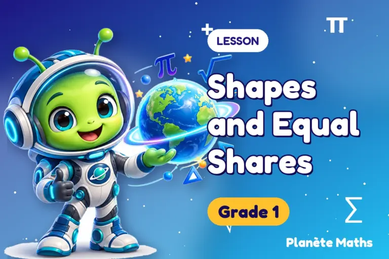 Math lessons Grade 1 : Shapes and Equal Shares — Zyro the alien explorer of Planète Maths