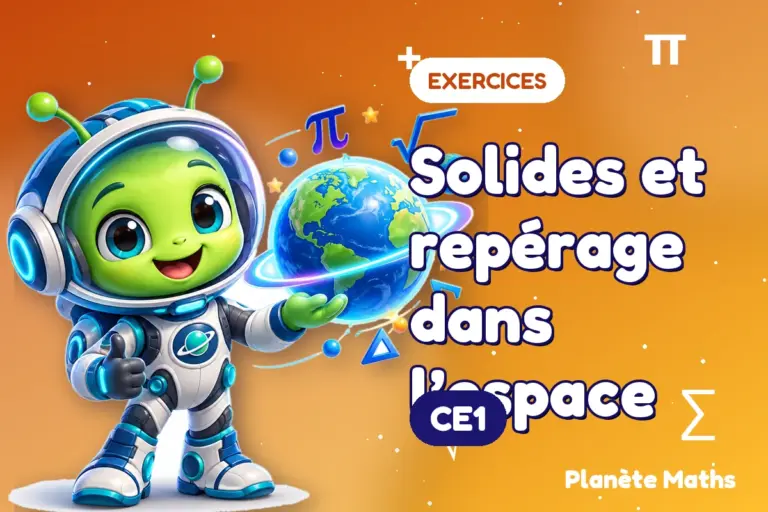 Exercices de maths en CE1 : Solides et repérage dans l’espace — Zyro, l’explorateur de Planète Maths