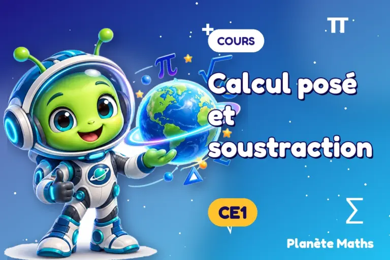 Cours de maths en CE1 : Calcul posé et soustraction — Zyro, l’explorateur de Planète Maths