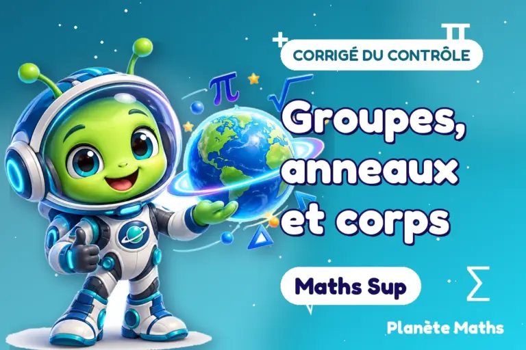 Corrigés de contrôles de maths en Maths Sup : Groupes, anneaux et corps — Zyro, l’explorateur de Planète Maths