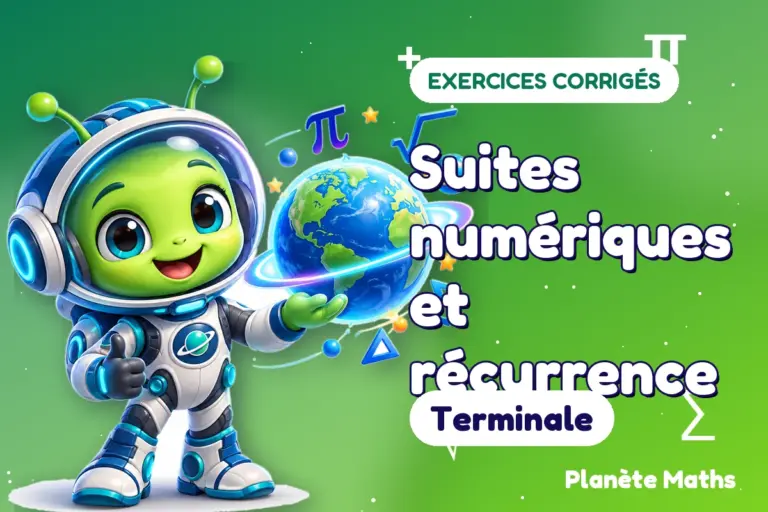 Exercices corrigés de maths en Terminale : Suites numériques et récurrence — Zyro, l’explorateur de Planète Maths