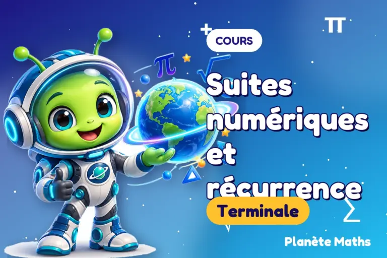 Cours de maths en Terminale : Suites numériques et récurrence — Zyro, l’explorateur de Planète Maths