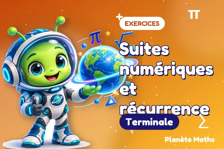 Exercices de maths en Terminale : Suites numériques et récurrence — Zyro, l’explorateur de Planète Maths