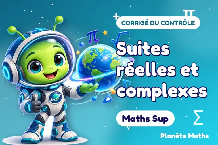 Corrigés de contrôles de maths en Maths Sup : Suites réelles et complexes — Zyro, l’explorateur de Planète Maths