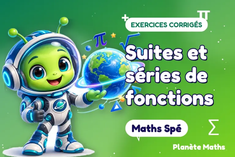 Exercices corrigés de maths en Maths Spé : Suites et séries de fonctions — Zyro, l’explorateur de Planète Maths