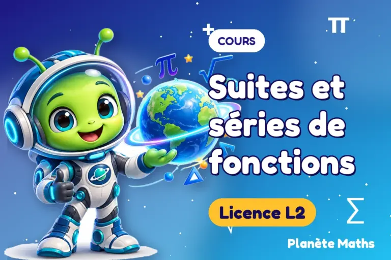 Cours de maths en Licence L2 : Suites et séries de fonctions — Zyro, l’explorateur de Planète Maths