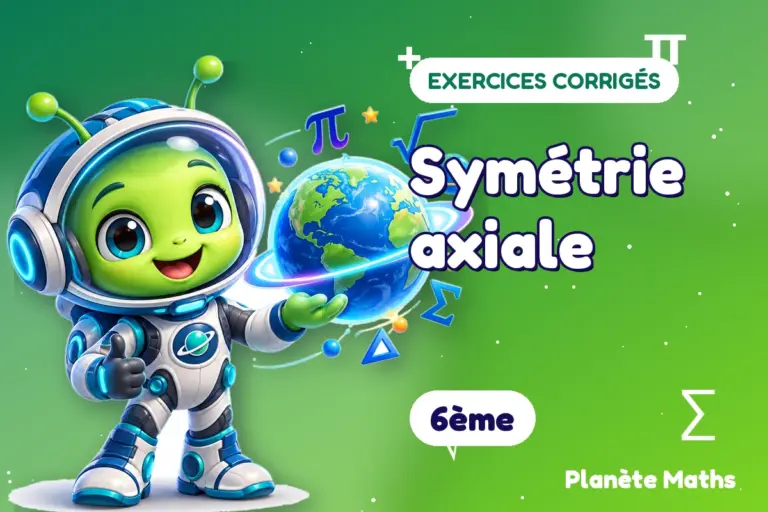 Exercices corrigés de maths en 6ème : Symétrie axiale — Zyro, l’explorateur de Planète Maths
