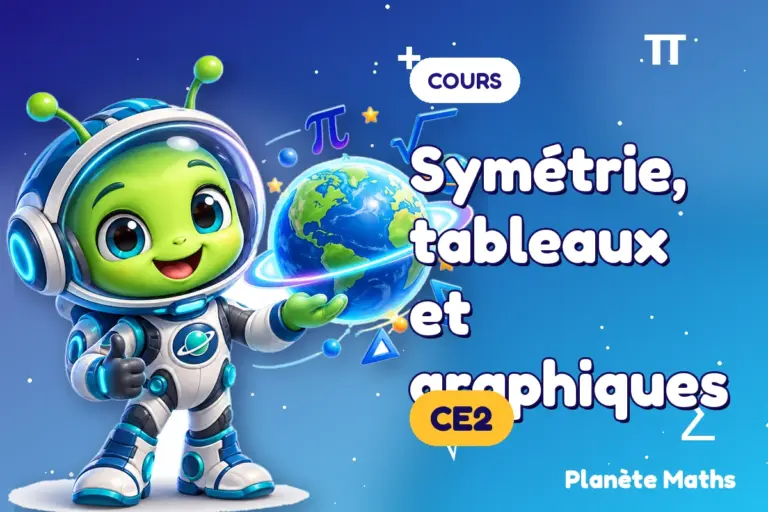 Cours de maths en CE2 : Symétrie, tableaux et graphiques — Zyro, l’explorateur de Planète Maths