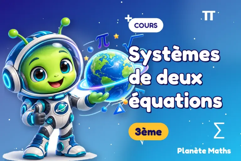 Cours de maths en 3ème : Systèmes de deux équations — Zyro, l’explorateur de Planète Maths