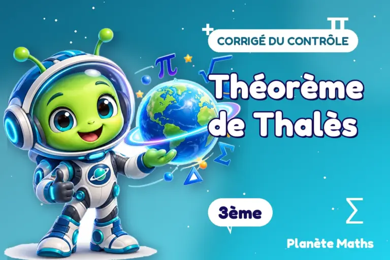 Corrigés de contrôles de maths en 3ème : Théorème de Thalès — Zyro, l’explorateur de Planète Maths