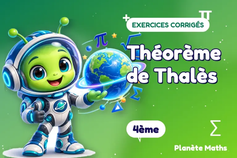 Exercices corrigés de maths en 4ème : Théorème de Thalès — Zyro, l’explorateur de Planète Maths