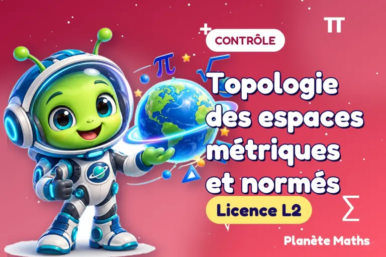 Contrôles de maths en Licence L2 : Topologie des espaces métriques et normés — Zyro, l’explorateur de Planète Maths