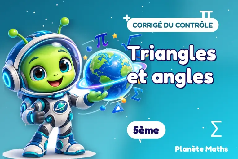 Corrigés de contrôles de maths en 5ème : Triangles et angles — Zyro, l’explorateur de Planète Maths