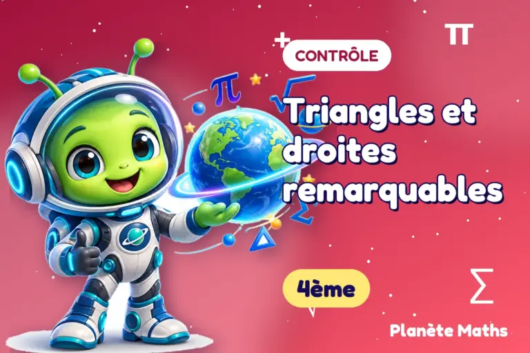 Contrôles de maths en 4ème : Triangles et droites remarquables — Zyro, l’explorateur de Planète Maths