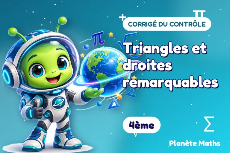 Corrigés de contrôles de maths en 4ème : Triangles et droites remarquables — Zyro, l’explorateur de Planète Maths