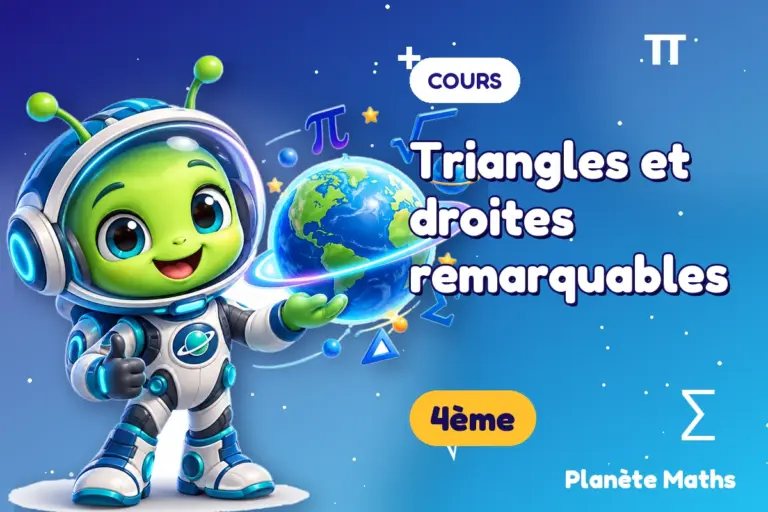 Cours de maths en 4ème : Triangles et droites remarquables — Zyro, l’explorateur de Planète Maths