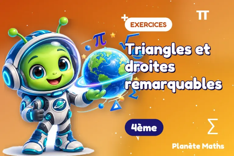Exercices de maths en 4ème : Triangles et droites remarquables — Zyro, l’explorateur de Planète Maths