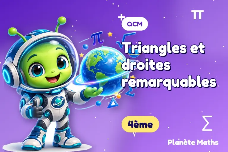 QCM de maths en 4ème : Triangles et droites remarquables — Zyro, l’explorateur de Planète Maths