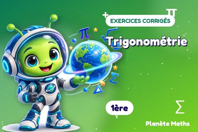 Exercices corrigés de maths en 1ère : Trigonométrie — Zyro, l’explorateur de Planète Maths