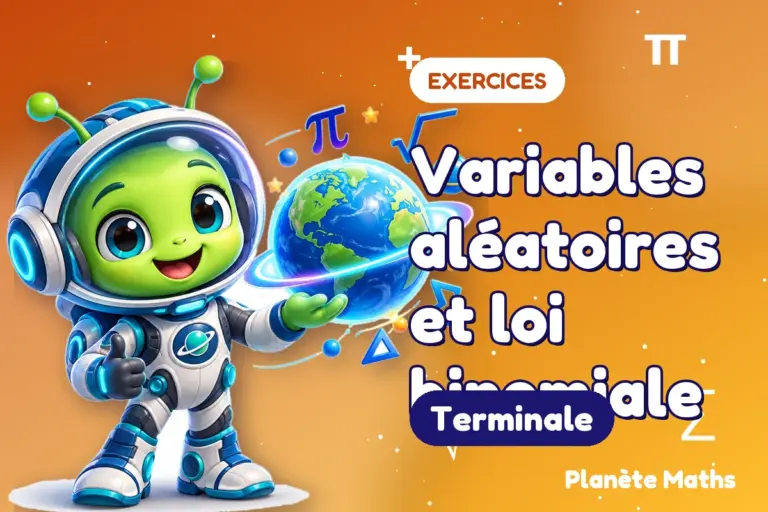 Exercices de maths en Terminale : Variables aléatoires et loi binomiale — Zyro, l’explorateur de Planète Maths