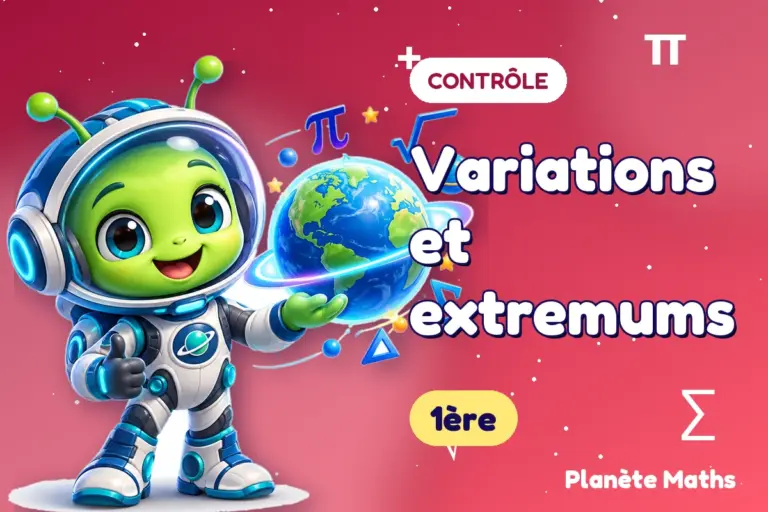 Contrôles de maths en 1ère : Variations et extremums — Zyro, l’explorateur de Planète Maths