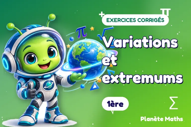 Exercices corrigés de maths en 1ère : Variations et extremums — Zyro, l’explorateur de Planète Maths
