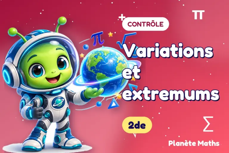 Contrôles de maths en 2de : Variations et extremums — Zyro, l’explorateur de Planète Maths