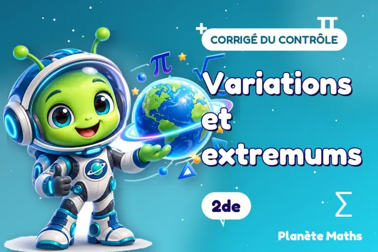 Corrigés de contrôles de maths en 2de : Variations et extremums — Zyro, l’explorateur de Planète Maths