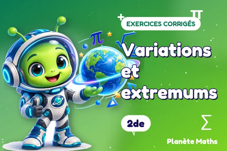 Exercices corrigés de maths en 2de : Variations et extremums — Zyro, l’explorateur de Planète Maths