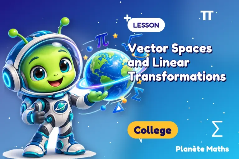 Math lessons College : Vector Spaces and Linear Transformations — Zyro the alien explorer of Planète Maths