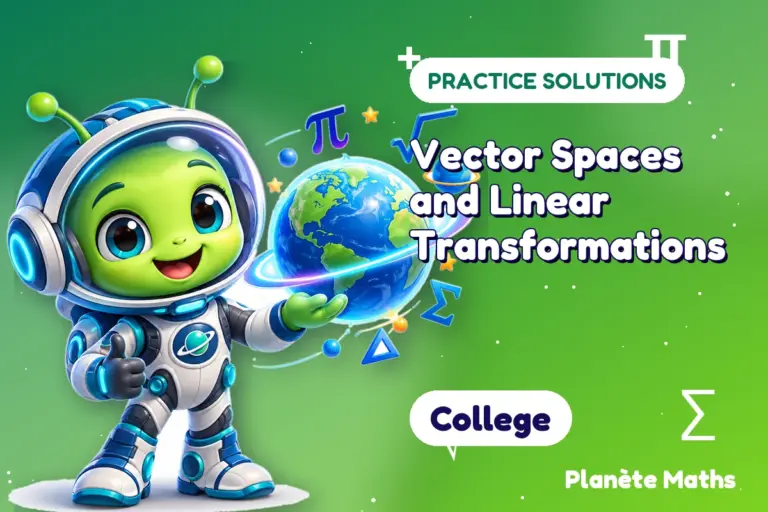 Practice solutions College : Vector Spaces and Linear Transformations — Zyro the alien explorer of Planète Maths
