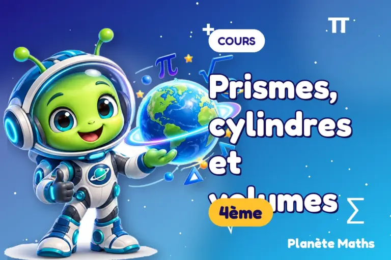 Cours de maths en 4ème : Prismes, cylindres et volumes — Zyro, l’explorateur de Planète Maths