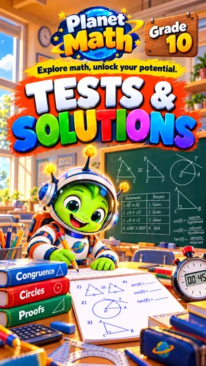 Cover of the Tests & Solutions Grade 10 PDF book, Planet Math