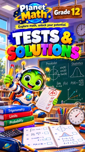 Cover of the Tests & Solutions Grade 12 PDF book, Planet Math