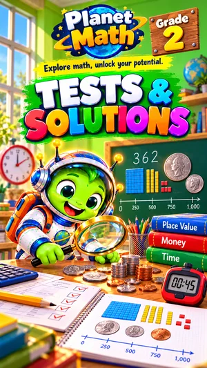 Cover of the Tests & Solutions Grade 2 PDF book, Planet Math