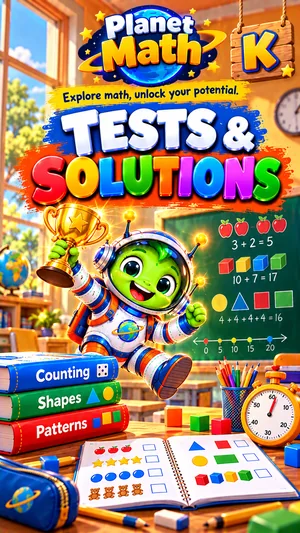 Cover of the Tests & Solutions Kindergarten PDF book, Planet Math